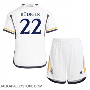 Real Madrid Antonio Rudiger #22 Kotipaita Lapsille 2023-24 Lyhythihainen (+ shortsit)
